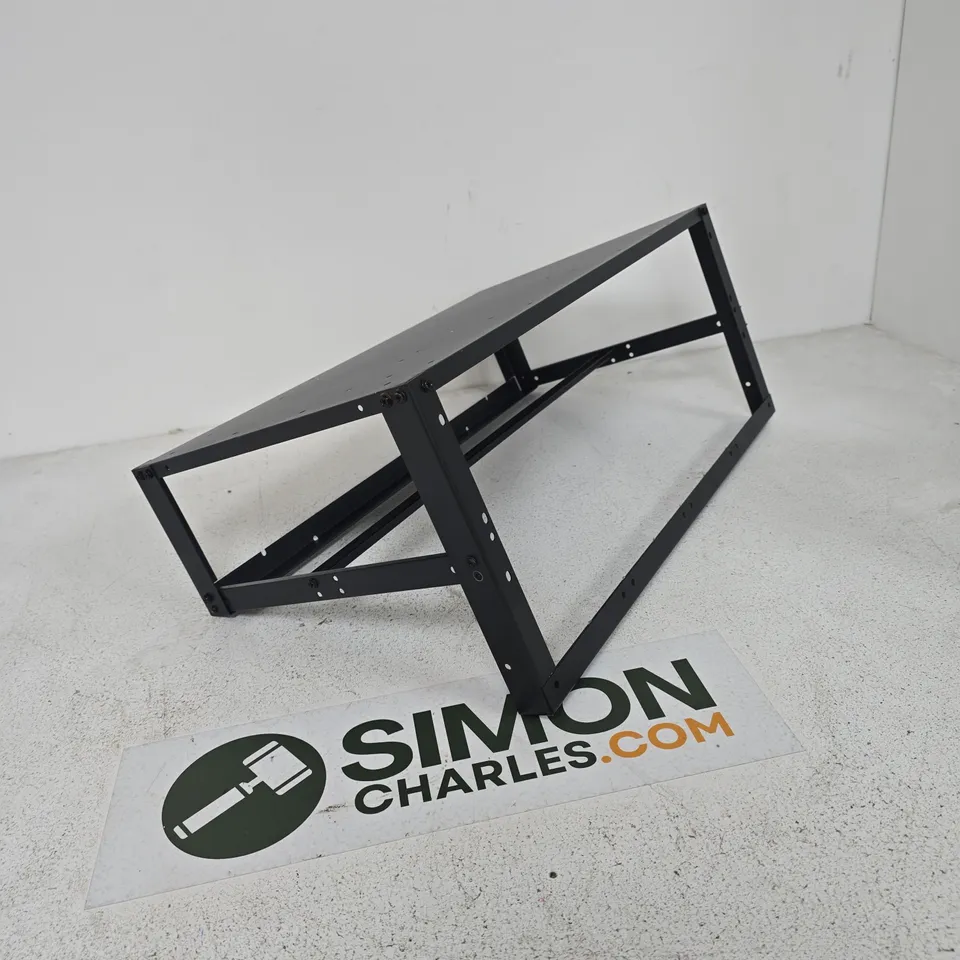 BLACK POWDER-COATED METAL SHELF