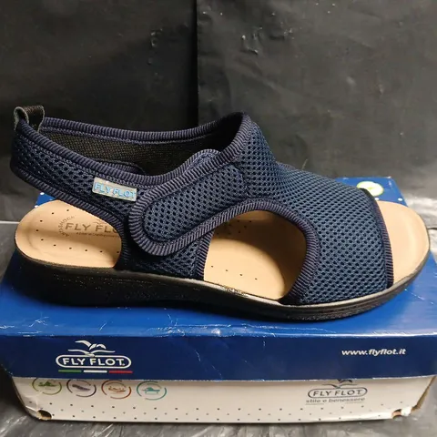 FLY FLOT NAVY MESH SANDALS - UK SIZE 7