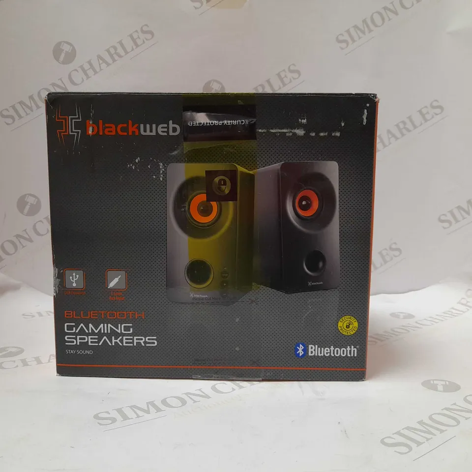 BLACKWEB BLUETOOTH GAMING SPEAKERS 3.5MM AUX