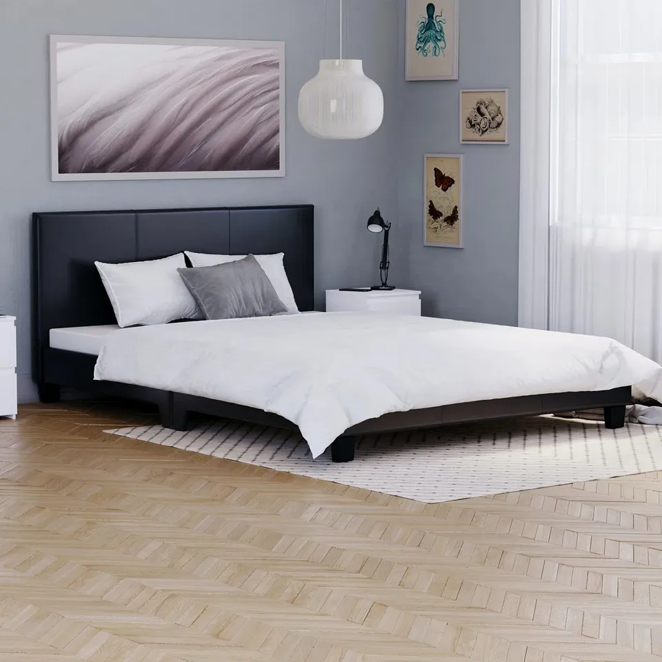 BOXED SCIPIO UPHOLSTERED BED - DOUBLE 