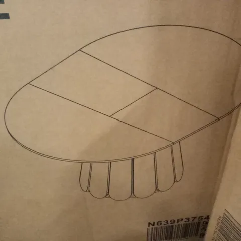 BOXED EXTENDABLE ROUND DINING TABLE WOOD (2 BOXES)