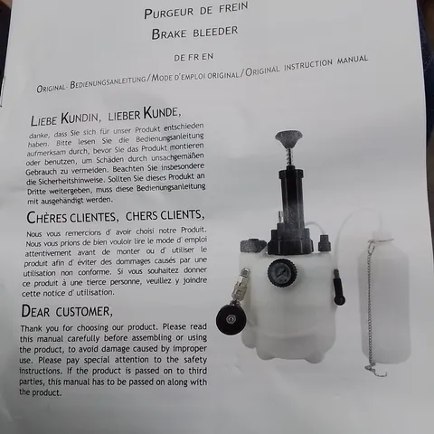 BOXED BRAKE & CLUTCH BLEEDING SYSTEM FLUID BLEEDER