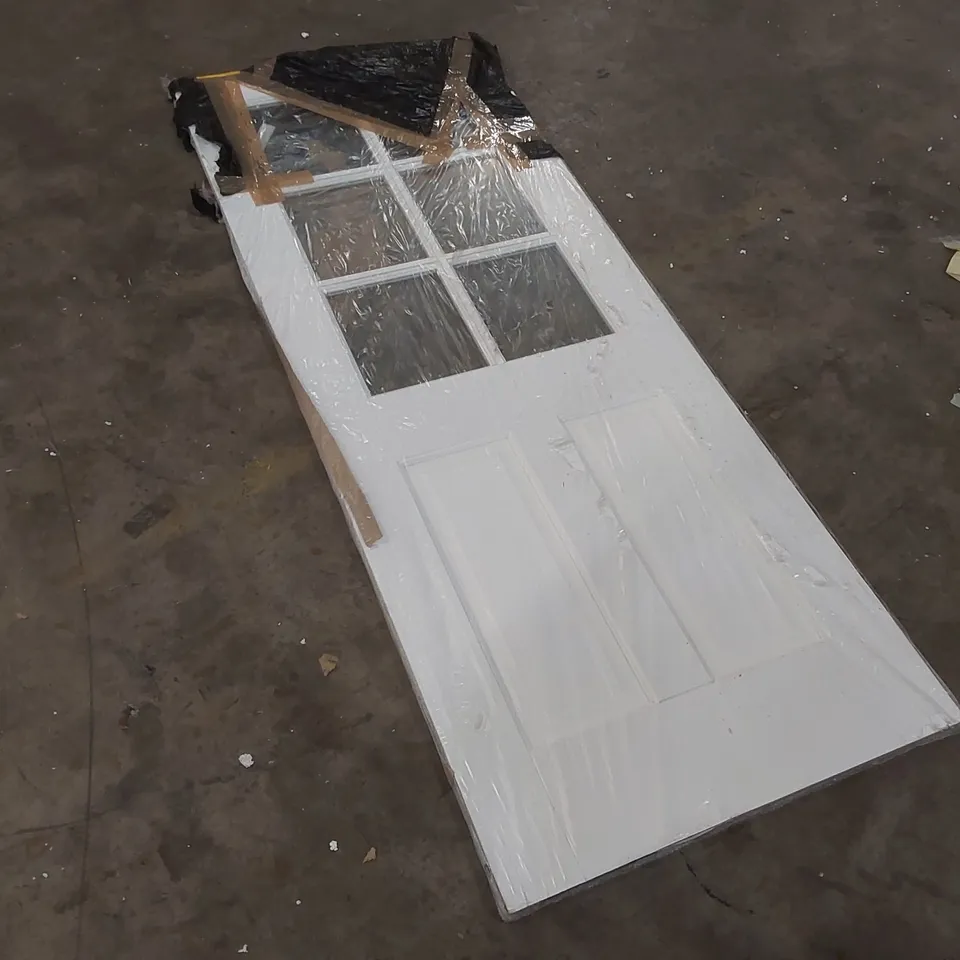 CANTERBURY 2P 6L GLAZED PRIMED WHITE INTERNAL DOOR - 35MM x 78" x 30"