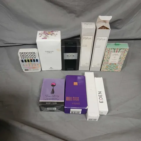 APPROXIMATELY 10 ASSORTED BOXED FRAGRANCES TO INCLUDE; AVON, ZARA, EDEN AND UNDER THE PALMS