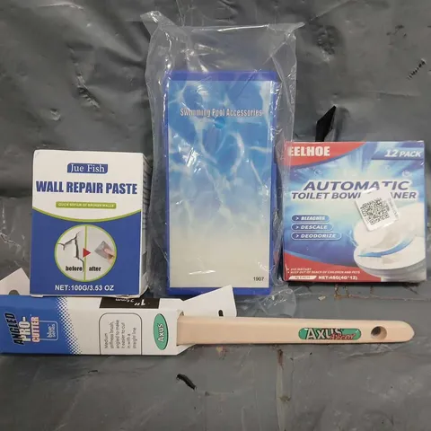 APPROXIMATELY 10 ASSORTED HOUSEHOLD ITEMS TO INCLUDE AUTOMATIC TOILET BOWL CLEANER, WALL REPAIR PASTE, ETC