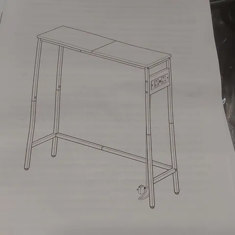 BOXED CONSOLE TABLE HOOBRO WITH POWER OUTLET 