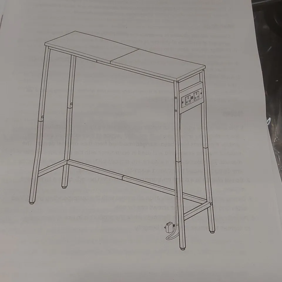 BOXED CONSOLE TABLE HOOBRO WITH POWER OUTLET 