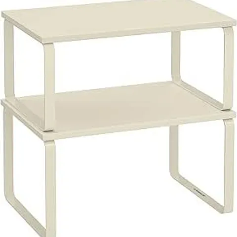 BOXED SONGMICS BAMBOO SPICE RACKS, SET OF 2 3 TIER EXPANDABLE SPICE RACK