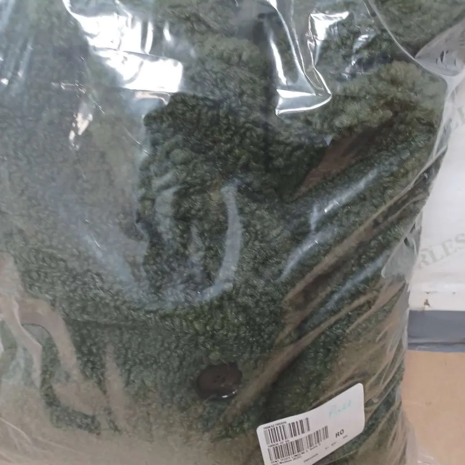 CENTIGRADE FLEECE UTTON FRONT JACKET IN DARK GREEN SIZE M