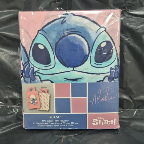 DISNEY STITCH ALOHA DUVET COVER SET - PINK