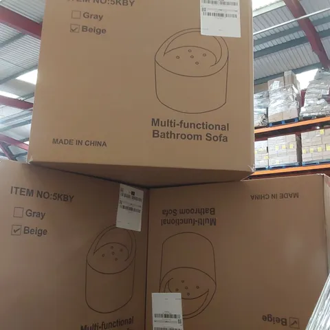 PALLET CONTAINING A LARGE QUANTITY OF MULTIFUNCTIONAL BATHROOM SOFAS