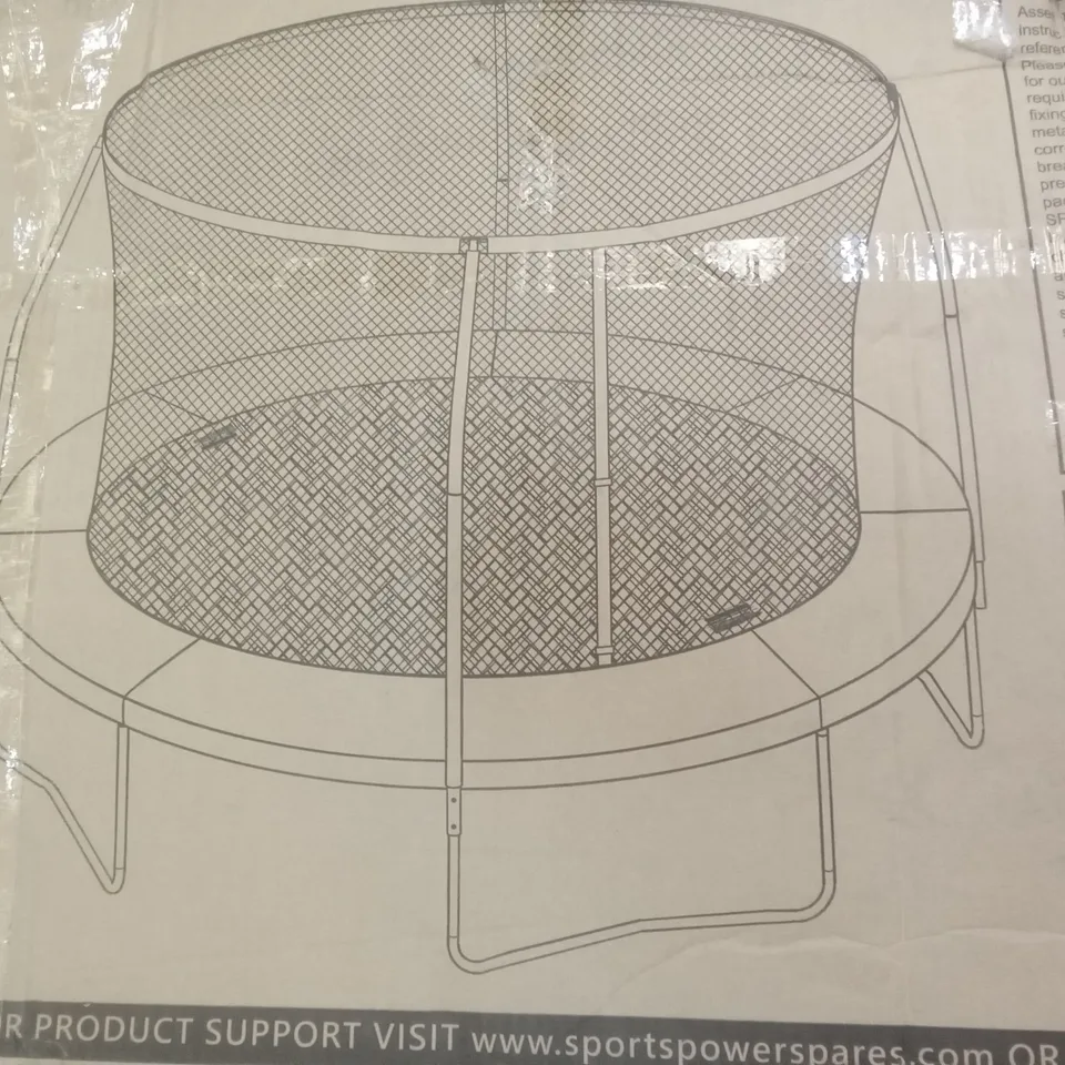 BOXED SPORTSLINE 12FT BOUNCE PRO TRAMPOLINE WITH ENCLOSURE RRP £209.99