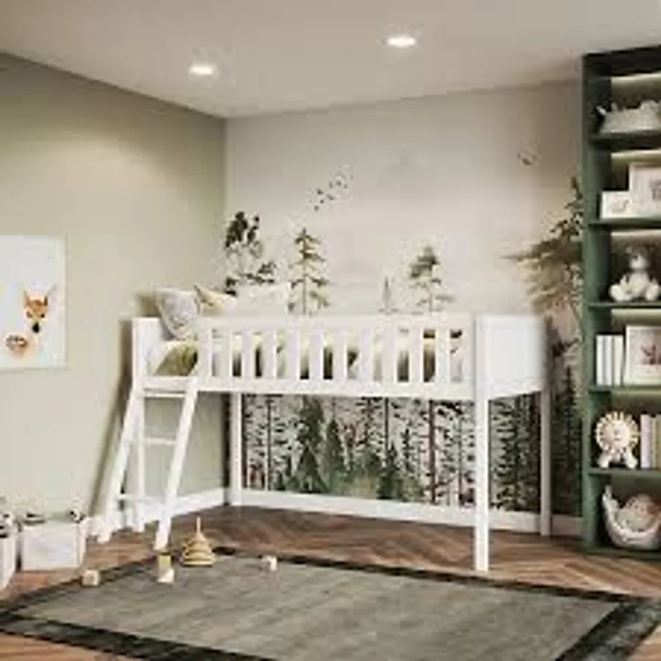  BOXED FLAIR BEA MIDSLEEPER CABIN BED - WHITE (2 BOXES)