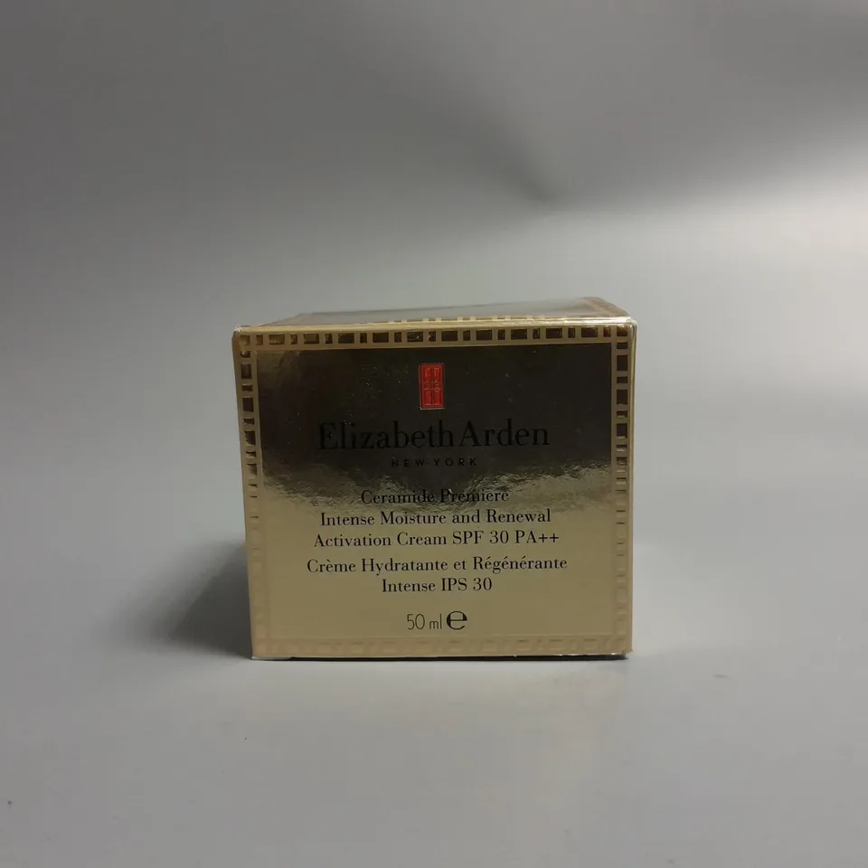 BOXED ELIZABETH ARDEN INTENSE MOISTURE AND RENEWAL ACTIVATION CREAM 50ML 