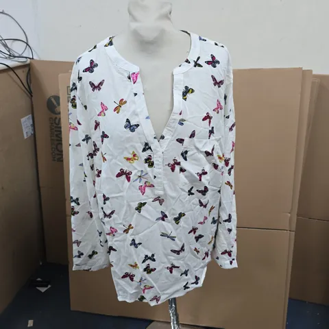 BODYFLIRT BUTTERFLY PRINT BLOUSE – UK 22 (EUR 48)