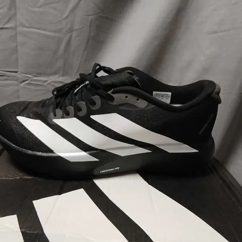 ADIDAS ADIZERO EVO SL RUNNING SHOES – BLACK/WHITE, UK 10.5 (US 11)