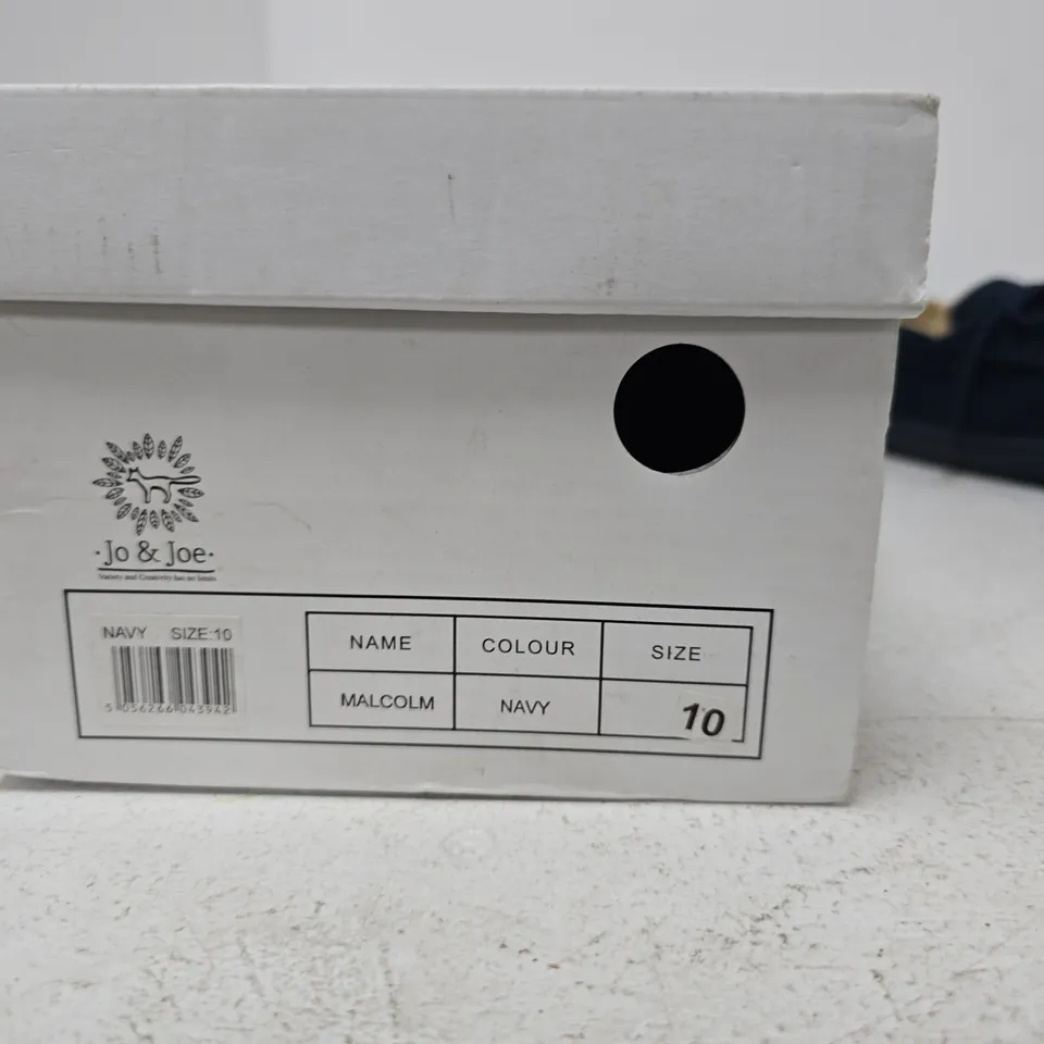 UK SIZE 10 JO & JOE MALCOLM NAVY MOCCASIN SLIPPERS