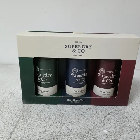 BOXED SUPERDRY & CO BODY SPRAY TRIO – 3 X 150ML