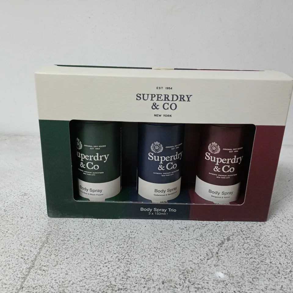 BOXED SUPERDRY & CO BODY SPRAY TRIO – 3 X 150ML