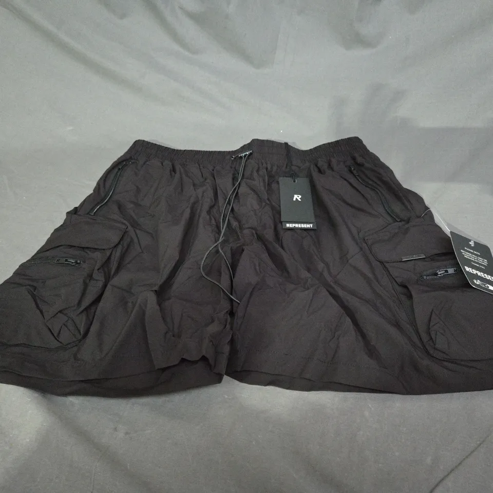 REPRESENT BLACK 247 SHORTS SIZE L