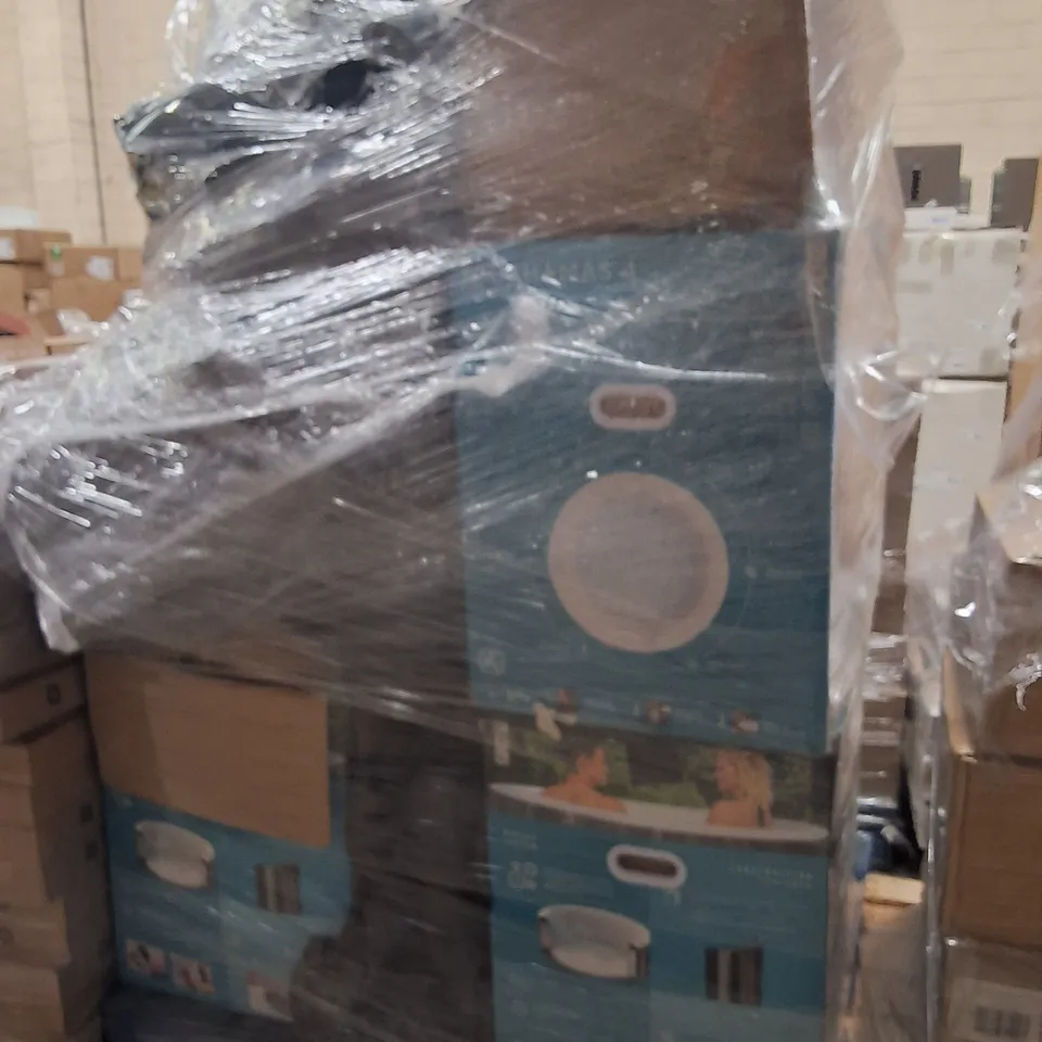 PALLET CONTAINING 3 LAZY SPAS AND OTHER ASSORTED ITEMS