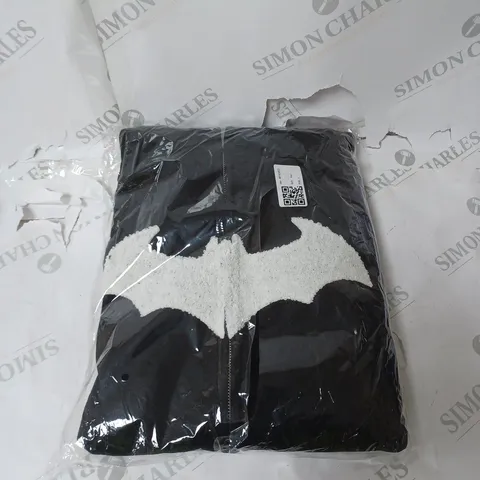 BATMAN ZIP UP JACKET - BLACK/WHITE