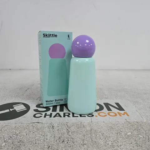 SKITTLE WATER BOTTLE 300ML / 10OZ β MINT BODY WITH PURPLE CAP
