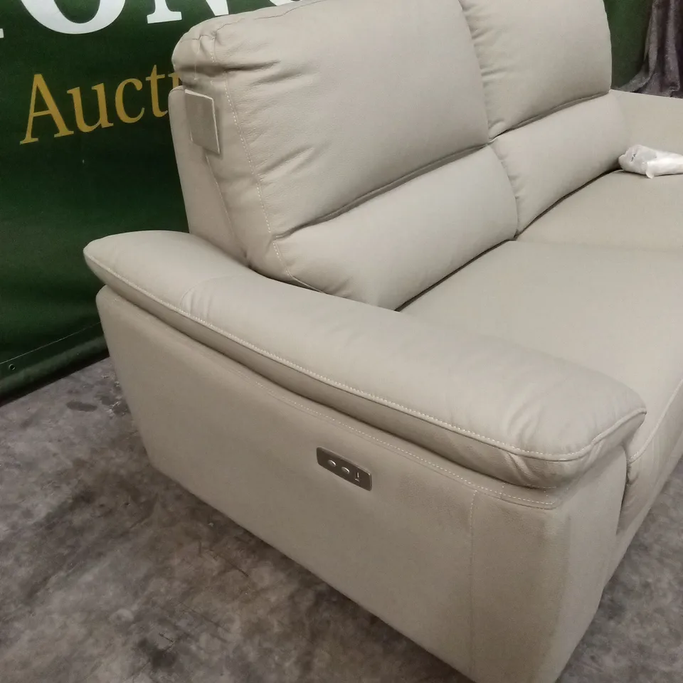 PAVILION 3 SEATER LEATHER/FAUX LEATHER POWER RECLINER SOFA
