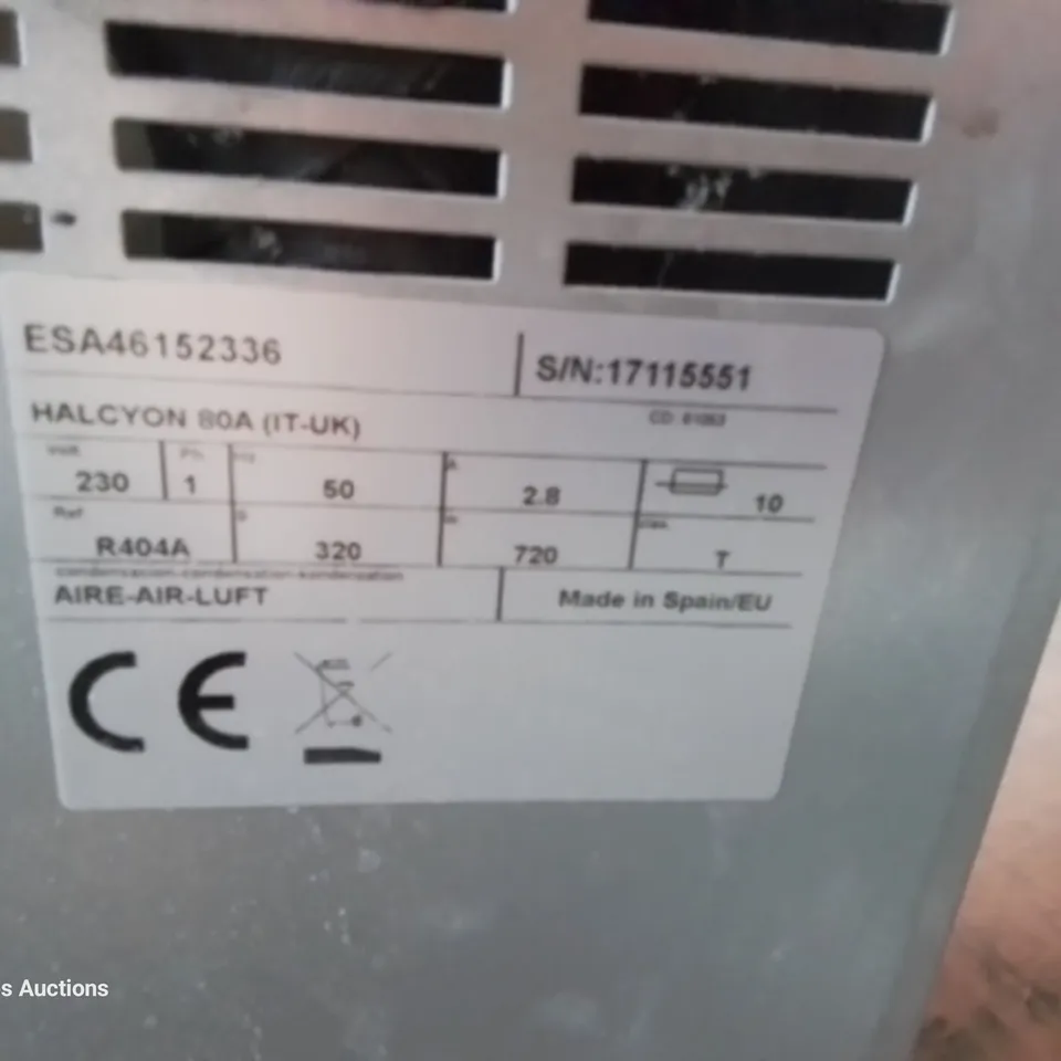 HALCYON ICE 80 MACHINE Model 80A