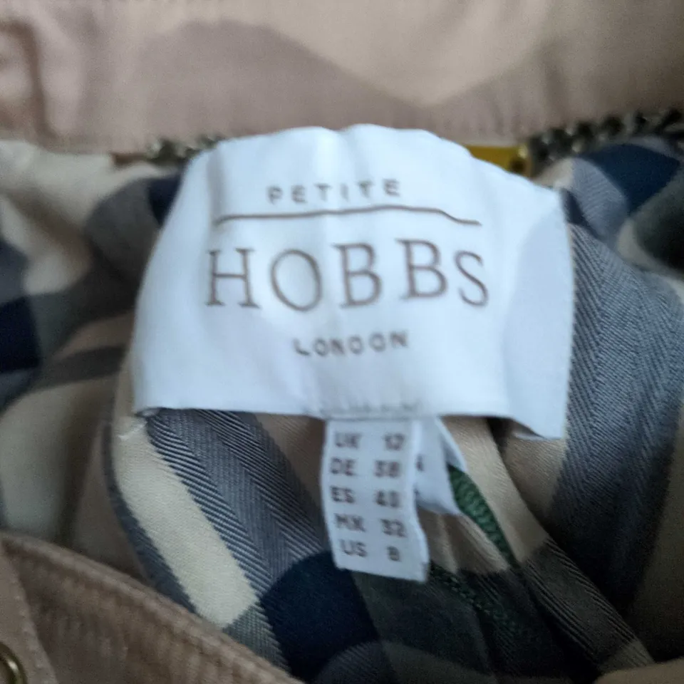 HOBBS LONDON PETITE TRENCH COAT – BEIGE, UK 12