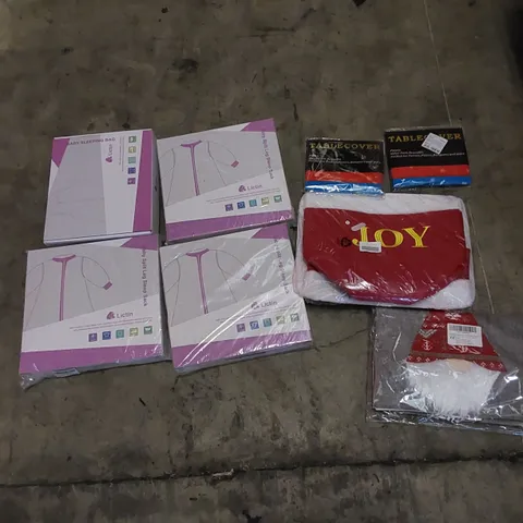 PALLET TO CONTAIN ASSORTED HOUSEHOLD ITEMS AND CONSUMER PRODUCTS. INCLUDING BABY SLEEP SACKS, CHRISTMAS PRODUCTS ETC