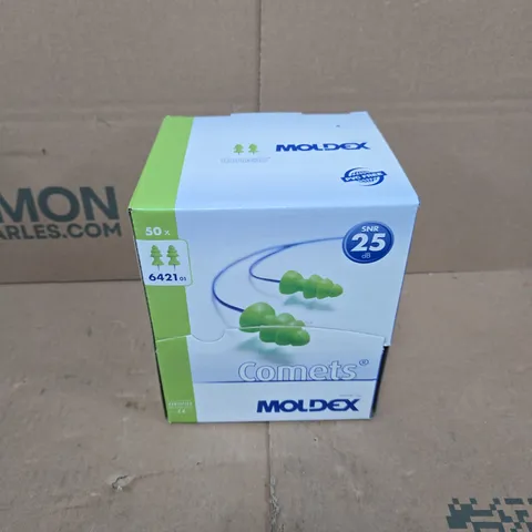 BOXED SET OF 50 PAIRS OF MOLDEX COMET CORD REUSABLE EARPLUGS 