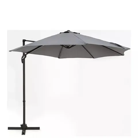 BOXED DELUXE CANTILEVER HANGING PARASOL (GREY) [COLLECTION ONLY]