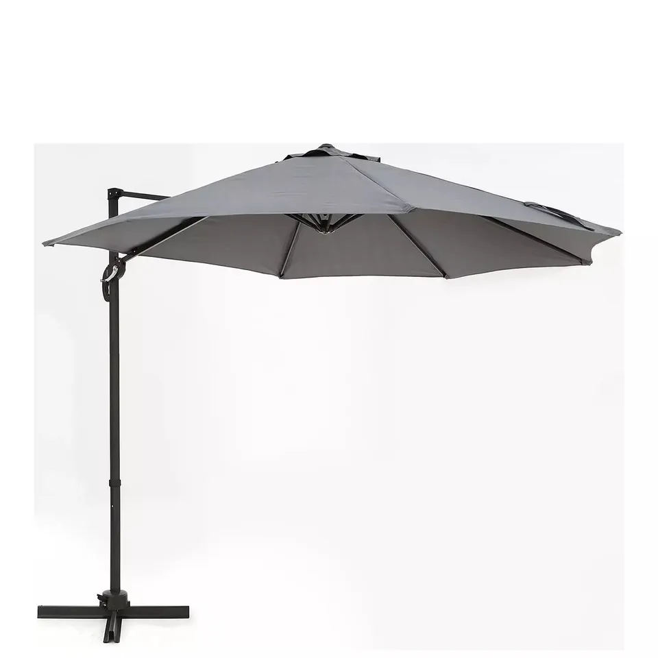 BOXED DELUXE CANTILEVER HANGING PARASOL (GREY) [COLLECTION ONLY] RRP £119.99