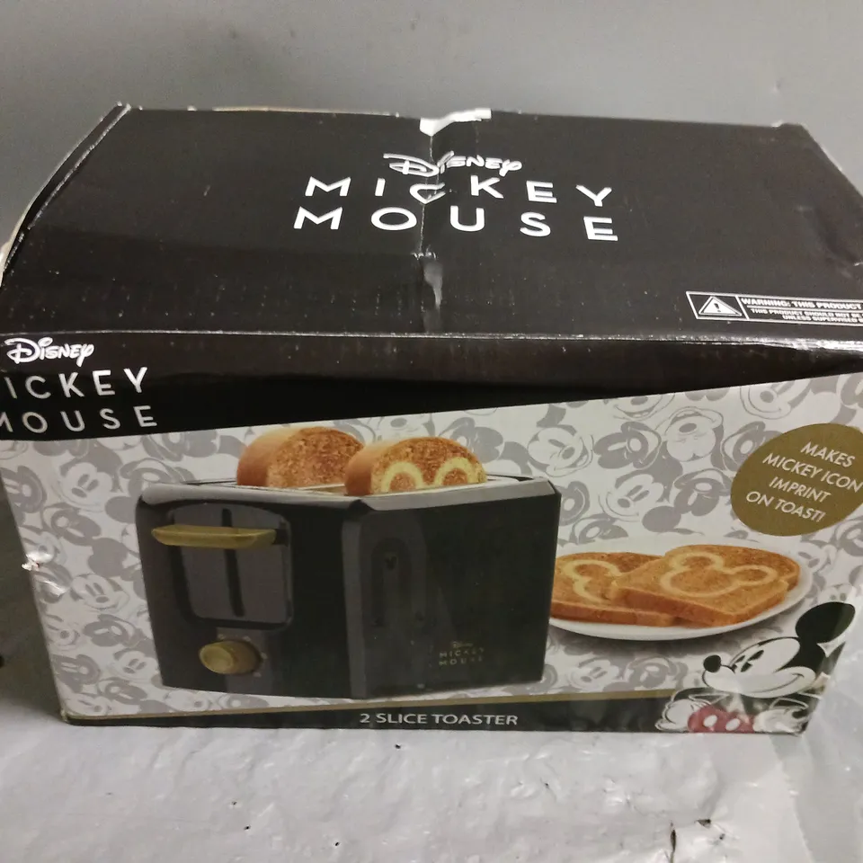 BOXED MICKEY MOUSE 2 SLICE TOASTER