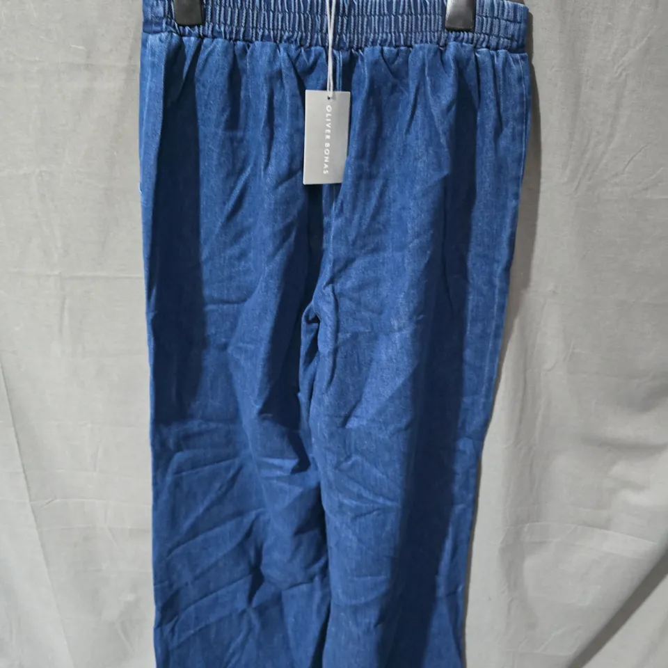 OLIVER BONAS BLUE DRAWSTRING-WAIST TROUSERS – WOMEN'S, DENIM-STYLE