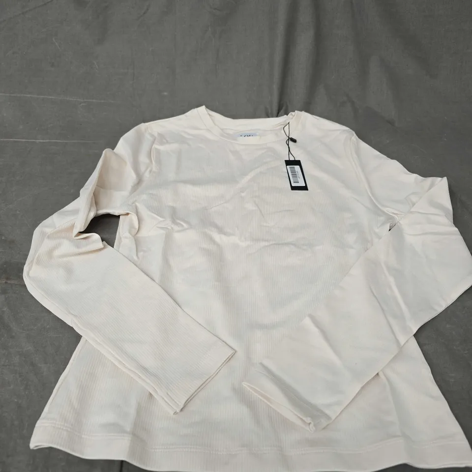 LOUNGE RIBBED LONG SLEEVE TOP SIZE XL