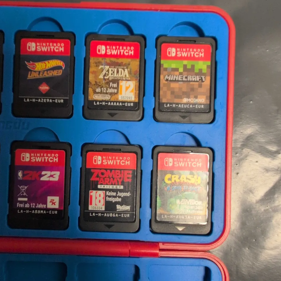 Nintendo Switch Game Cartridge Collection with Case
