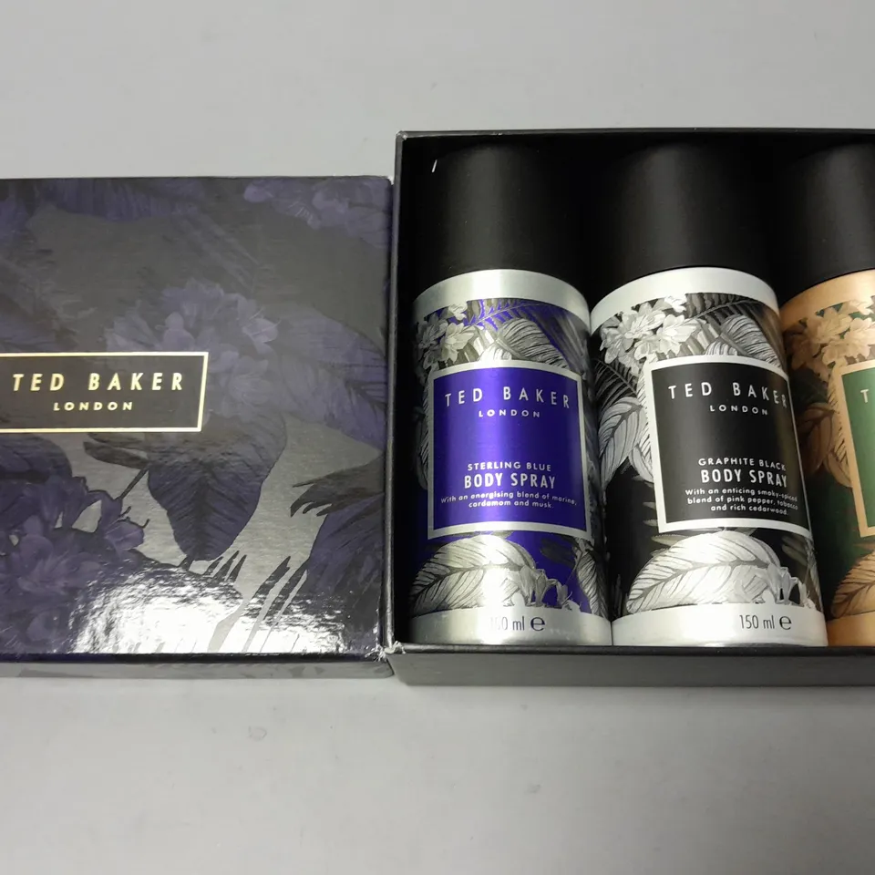 BOXED TED BAKER SET OF 3 BODY SPRAYS