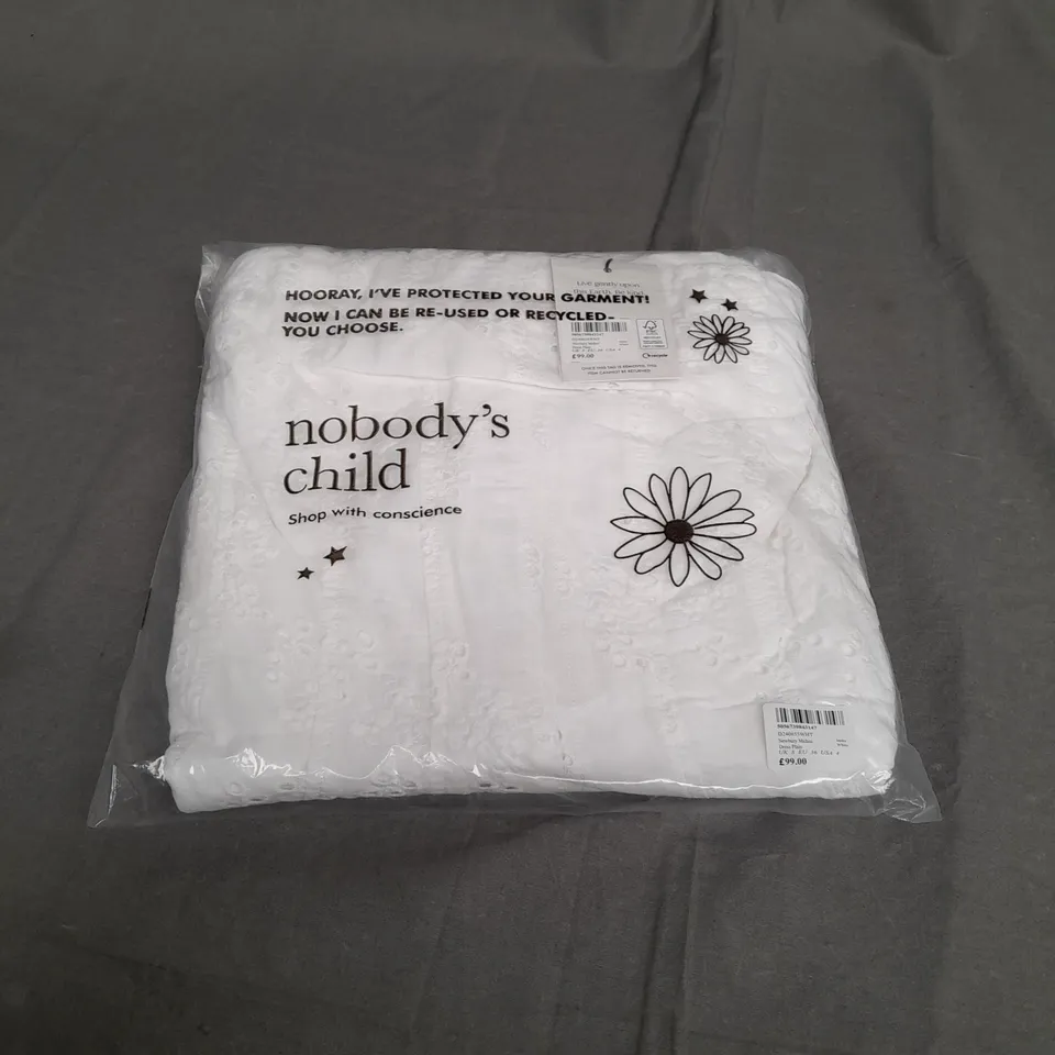 SEALED NOBODYS CHILD NEWBURY MIDAXI DRESS PLAIN WHITE - UK 8