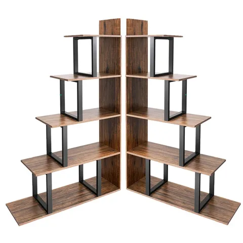 BOXED 160cm H X 102.1cm W STEEL STEP BOOKCASE (SET OF 2) - 1 BOX