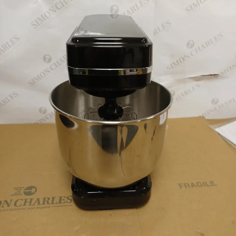 ACEKOOL STAND MIXER, 1400W TILT-HEAD FOOD MIXER 6L 6-SPEED KITCHEN MIXER WITH DOUGH HOOK, MIXING BEATER AND WHISK (BLACK)