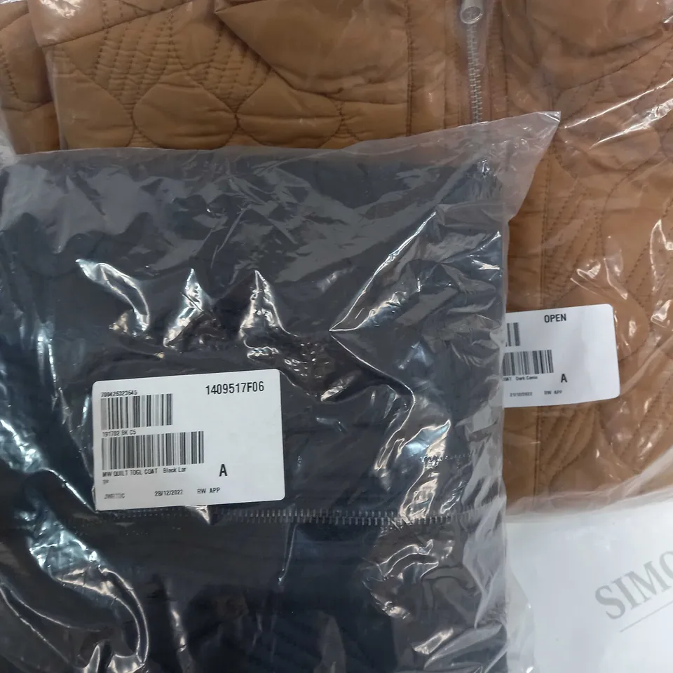 LOT OF 2 MARLA WYNEE QUILT TOGGLE COATS BLACK SIZE LARGE