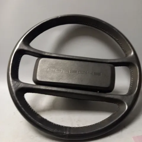PORSCHE 964 OEM BLACK LEATHER 380MM STEERING WHEEL. 911, TURBO. ETC. 2C. BLACK. STEERING WHEELS & HORN BUTTONS. / COLLECTION ONLY
