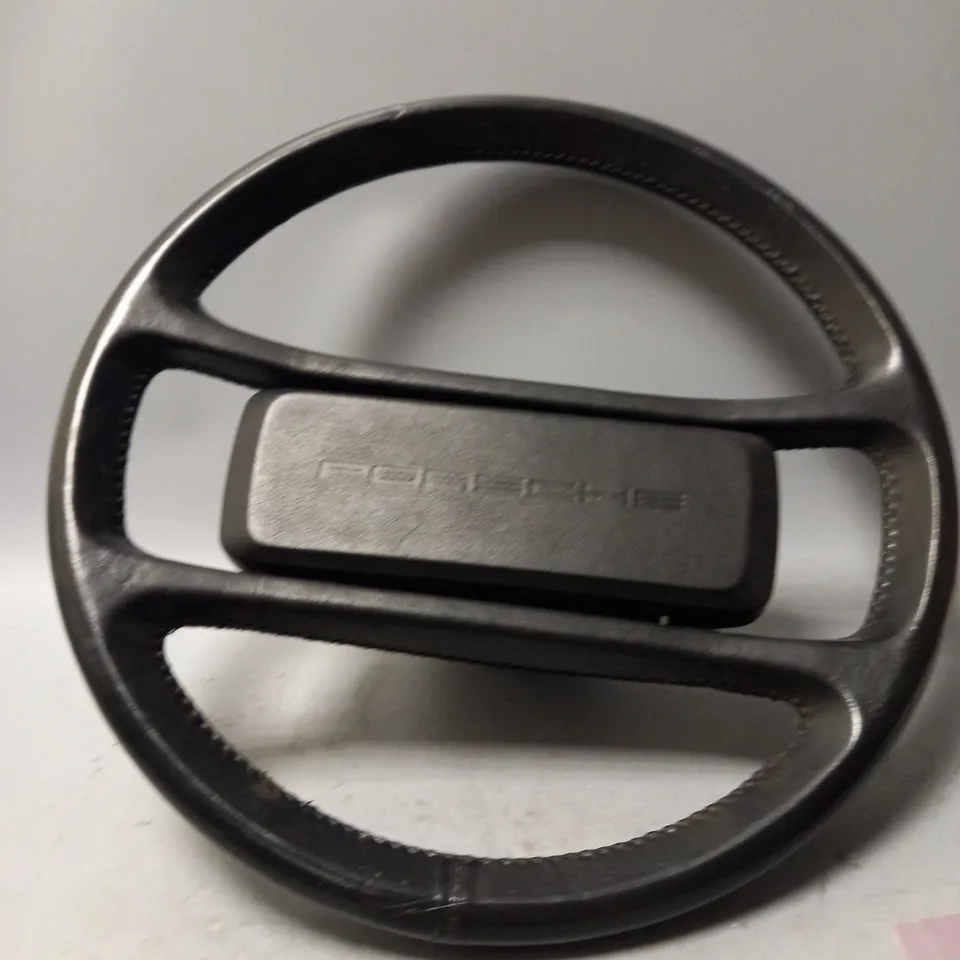 PORSCHE 964 OEM BLACK LEATHER 380MM STEERING WHEEL. 911, TURBO. ETC. 2C. BLACK. STEERING WHEELS & HORN BUTTONS. / COLLECTION ONLY