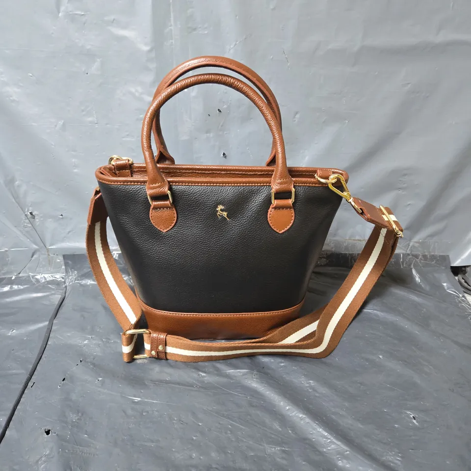 ASHWOOD LEATHER MINI HANDBAG IN TAN MIX
