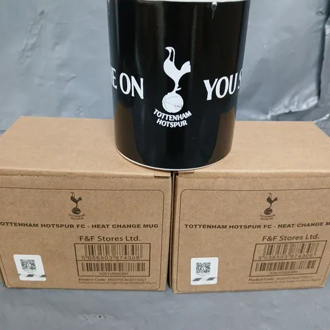BOX OF APROX 30 TOTTENHAM HOTSPURS FC HEAT CHANGING MUGS / COLLECTION ONLY 