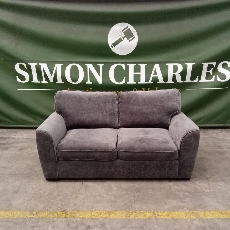 HARLOW 2 SEATER STANDARD BACK FABRIC SOFA - GREY RRP £599