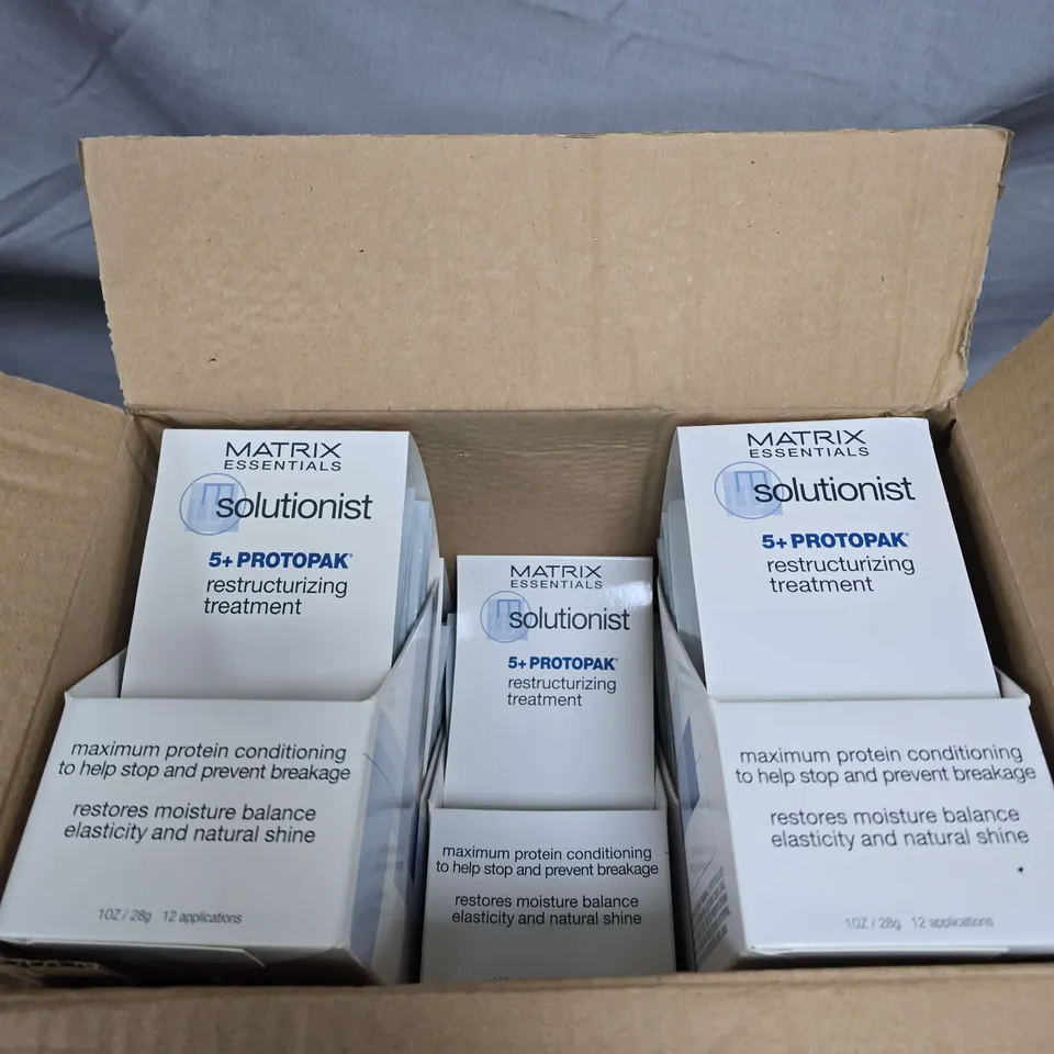 BOX OF 6 PACKS OF MATRIX ESSENTIALS RESTRUCTURIZING TREATMENT SACHETS - 12 SACHETS PER PACK