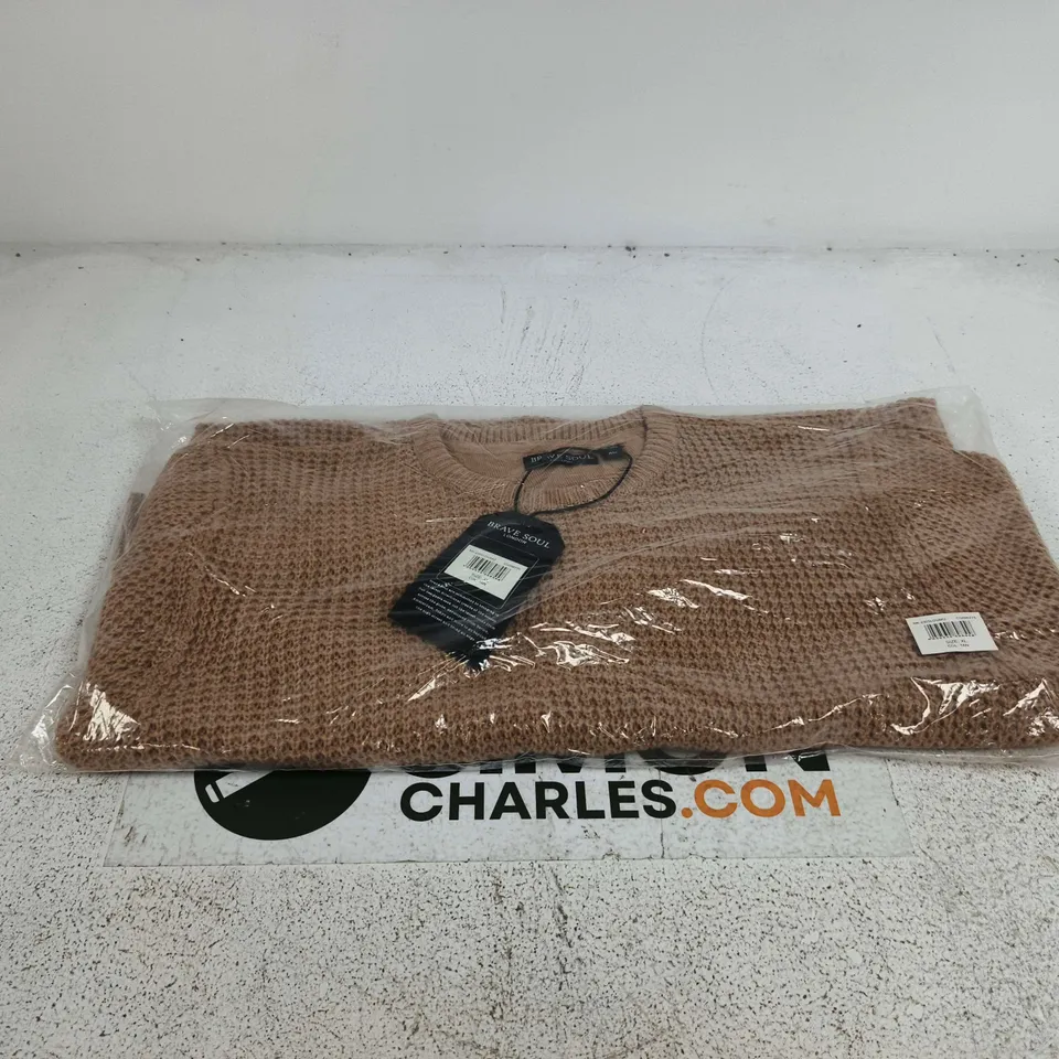 BRAVE SOUL LONDON TAN XL JUMPER TAGGED BAGGED